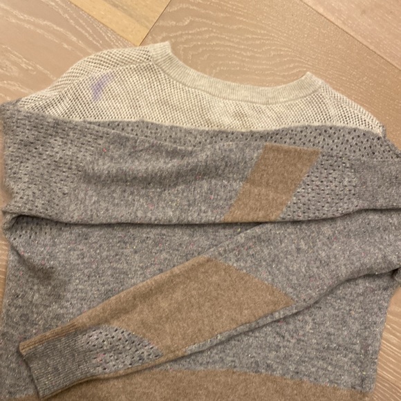 white + warren colorwork oversized gray neon colours knit sweater cashmere - Picture 14 of 16